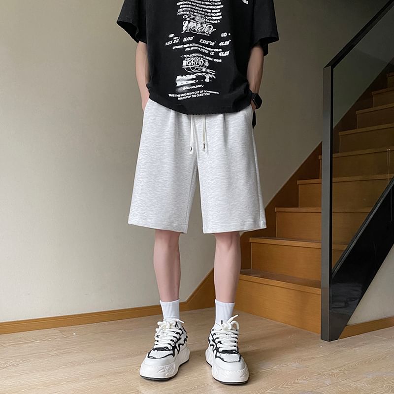 Giuliana - Effen shorts met trekkoordtaille