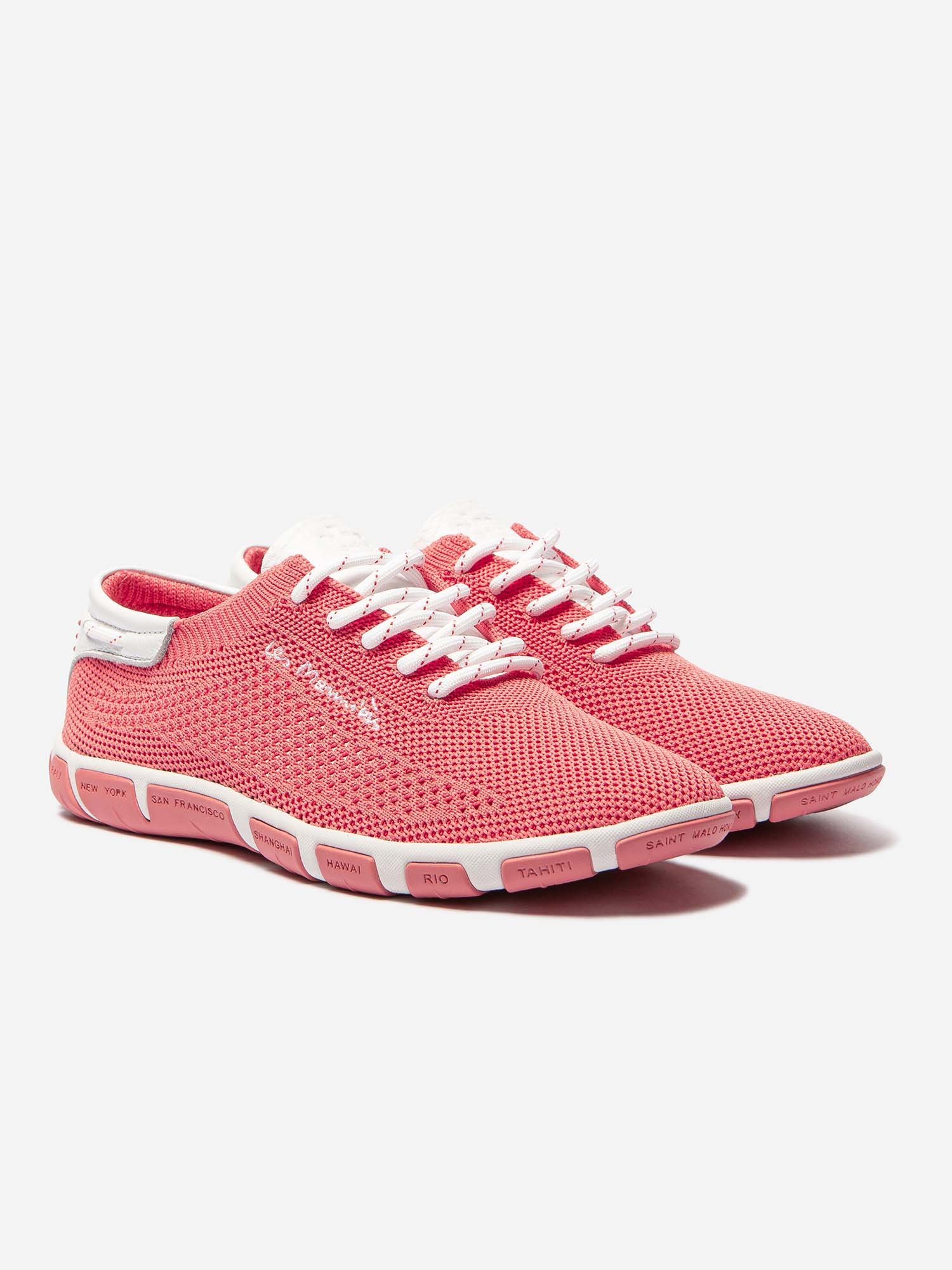 Tennis Femme Confort Textile Recyclé Rose