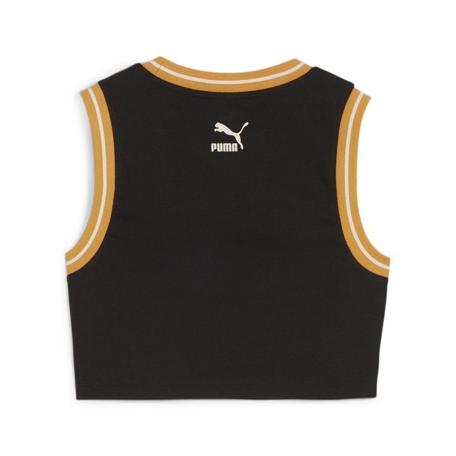 PUMA Crop Top Team - Noir/Jaune/Violet Femme