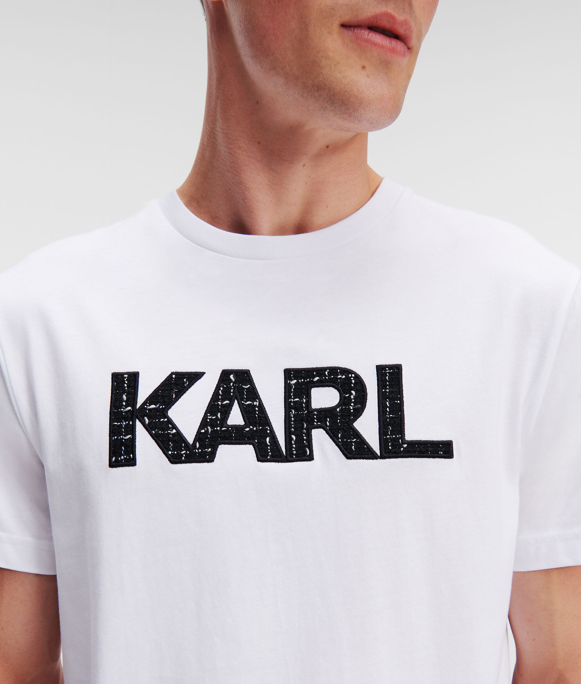 T-SHIRT À LOGO KARL EN BOUCLÉ