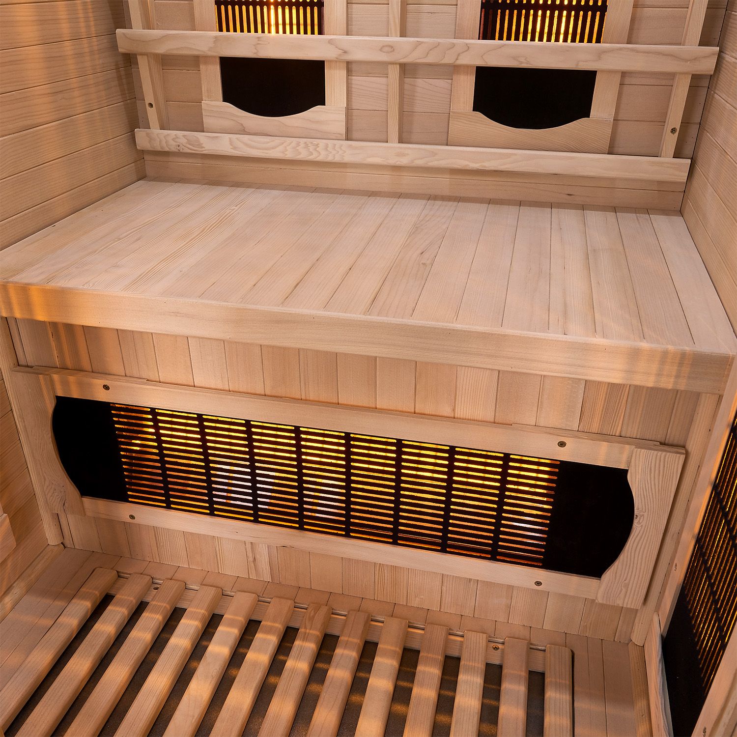 Artsauna Infrarotkabine Nyborg S90V Vollspektrumstrahler & Ambiente LED Beleuchtung – Kabine für 1