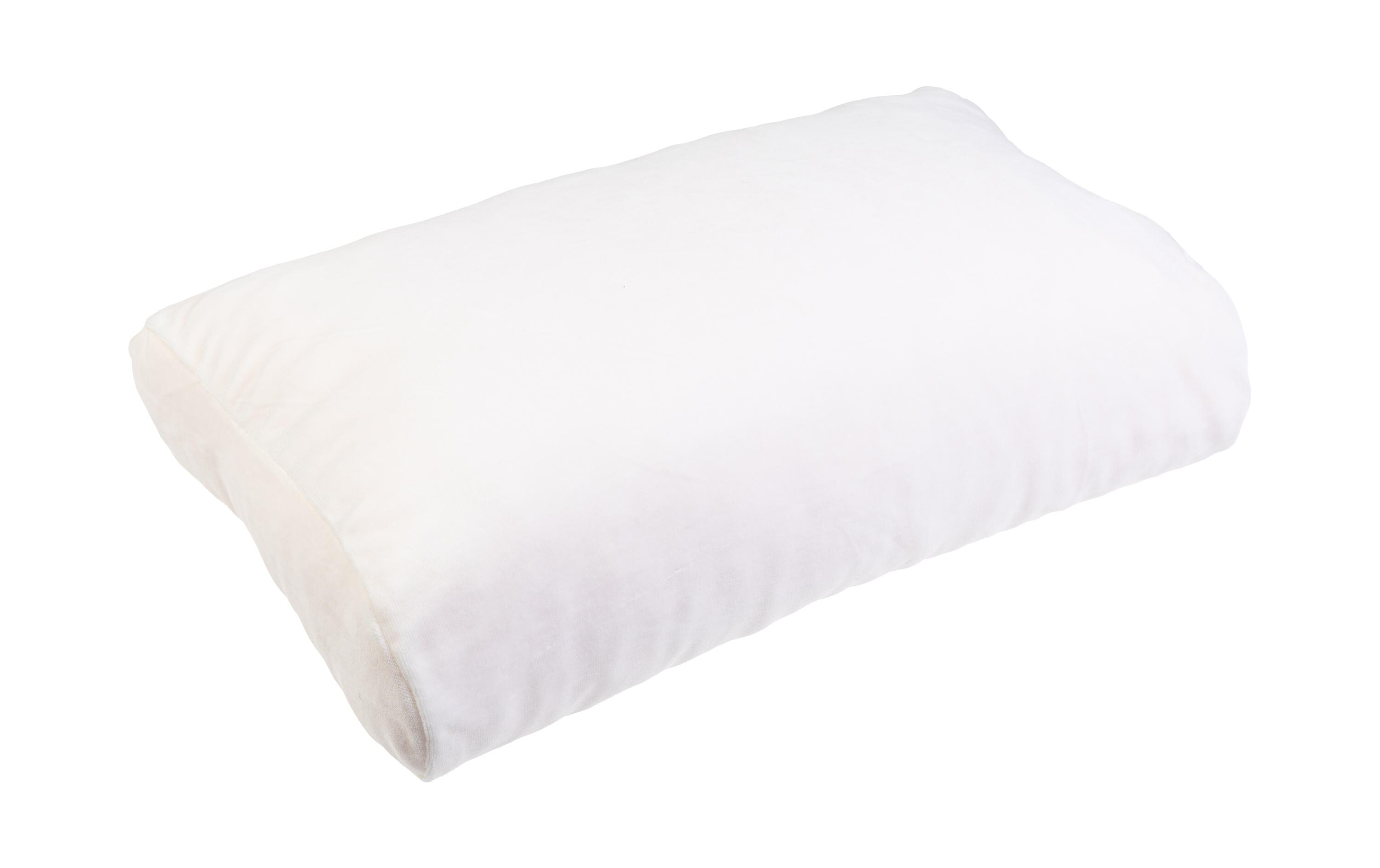 Nackenkissen mit Flocken und Veloursbezug 50 x 11 cm<br>Ergonomisches Nackenkissen mit Flockenfüllung