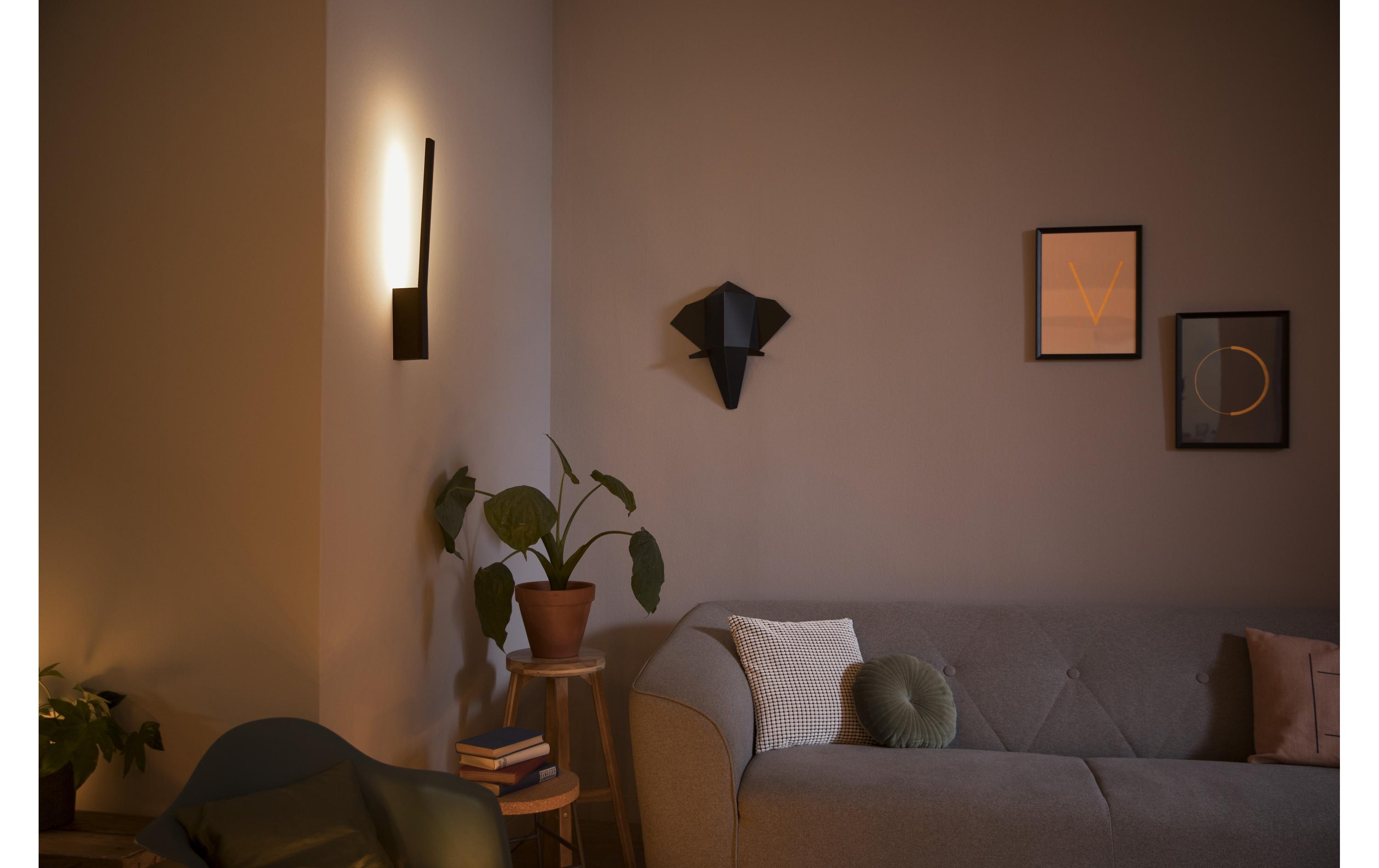White & Color Ambiance Liane Wandleuchte Schwarz<br>LED-Wandleuchte