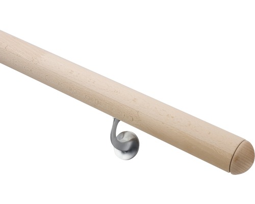 Pertura leuningset, ruw beukenhout, L: 1500 mm, Ø 52 mm