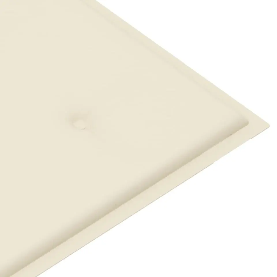 vidaXL - Tuinbank - Crème - Bamboe - 120 cm - Met kussen