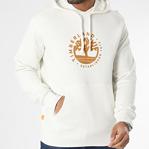 Sweat Capuche A65UN Blanc Cassé Camel