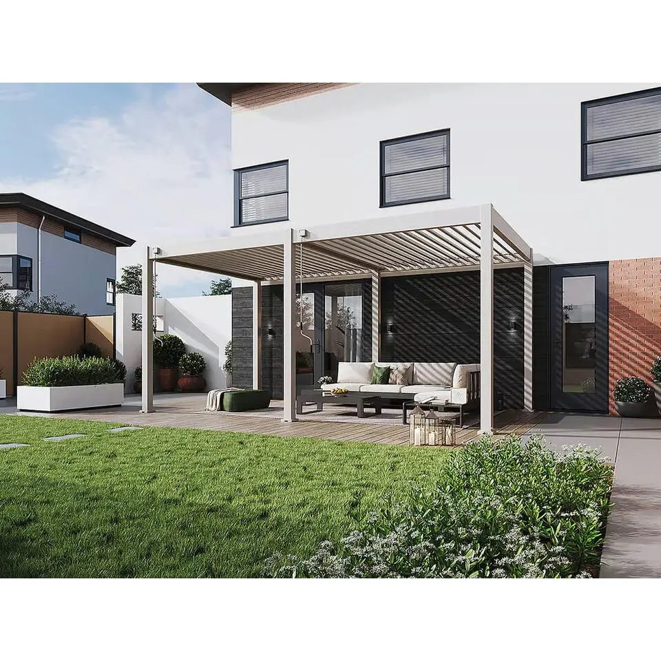 Orion Deluxe terrasoverkapping 360 x 530 cm lichtgrijs