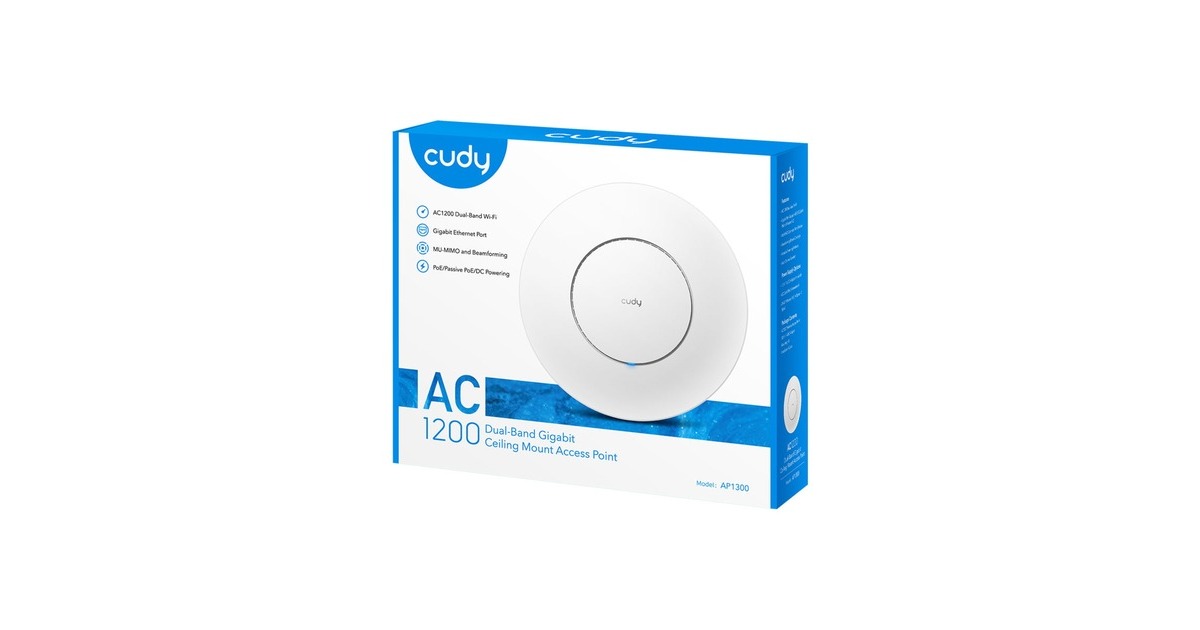 CudyAC1200 Wi-Fi Gigabit Access Point  (Wit, Cudy Mesh)