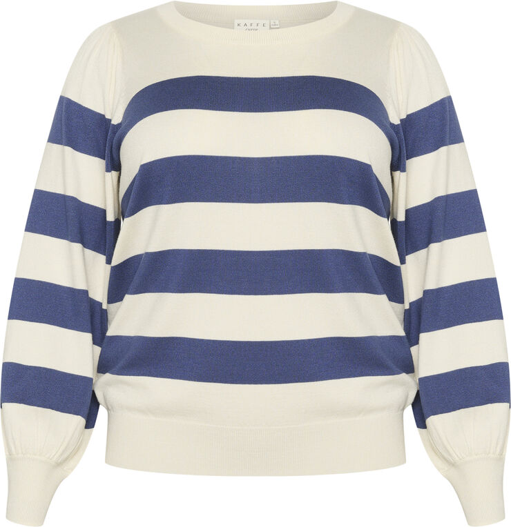 Kaffe Curve KCmalia Striped Pullover Turtle dove / blue bold stripe