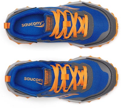 Saucony Peregrine Kids Shield Treningssko, Blue/Orange