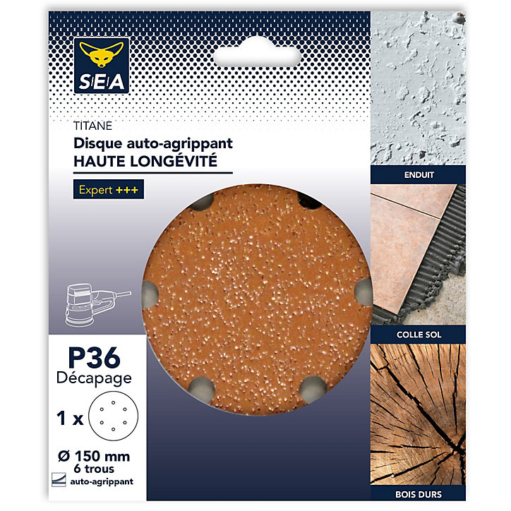 Papier abrasif titane ø150 mm grain 36