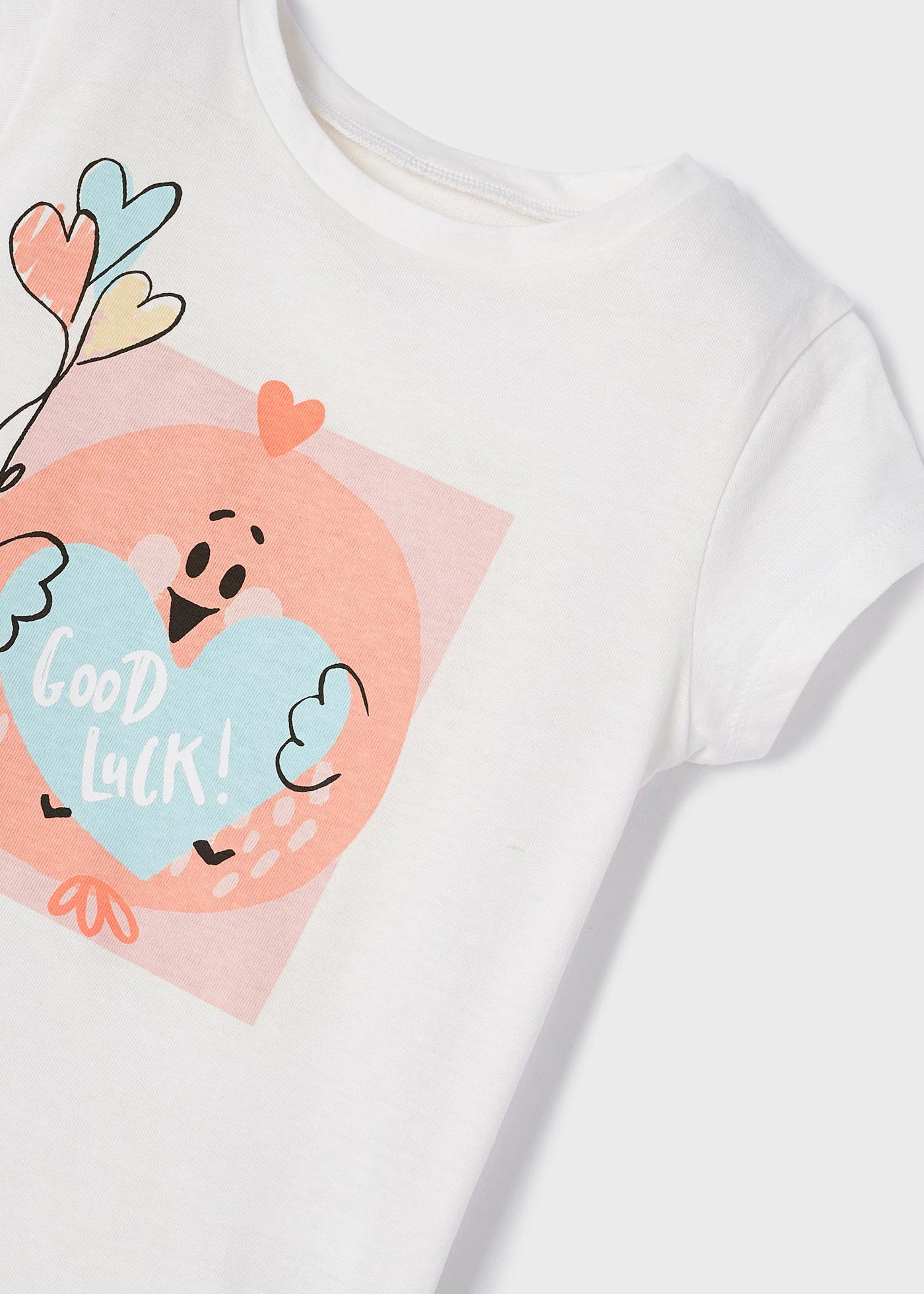 Pijama de manga curta em algodão sustentável para meninas
