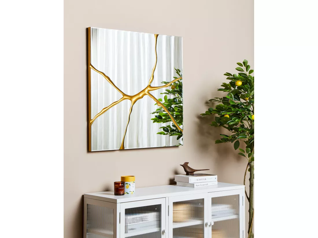 Miroir COOLE 80 cm 80 cm Doré