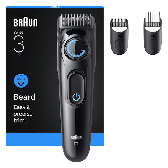 Braun Haarschneider »Barttrimmer Series 3 BT3520« ultrascharfe Klinge, 50 Min Akkulaufzeit, 40 Längeneinstellungen