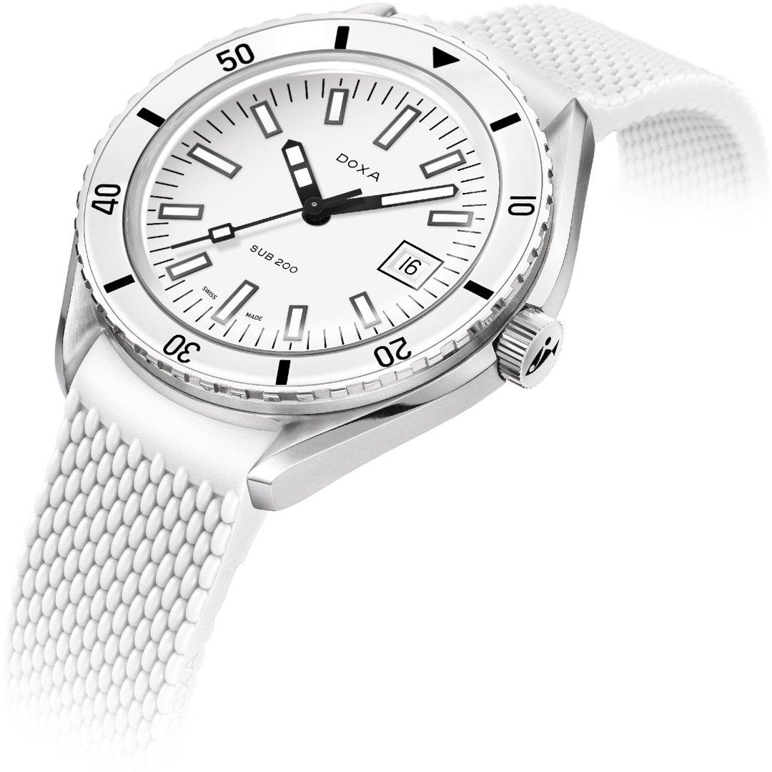 Doxa SUB 200 Whitepearl Sapphire Small