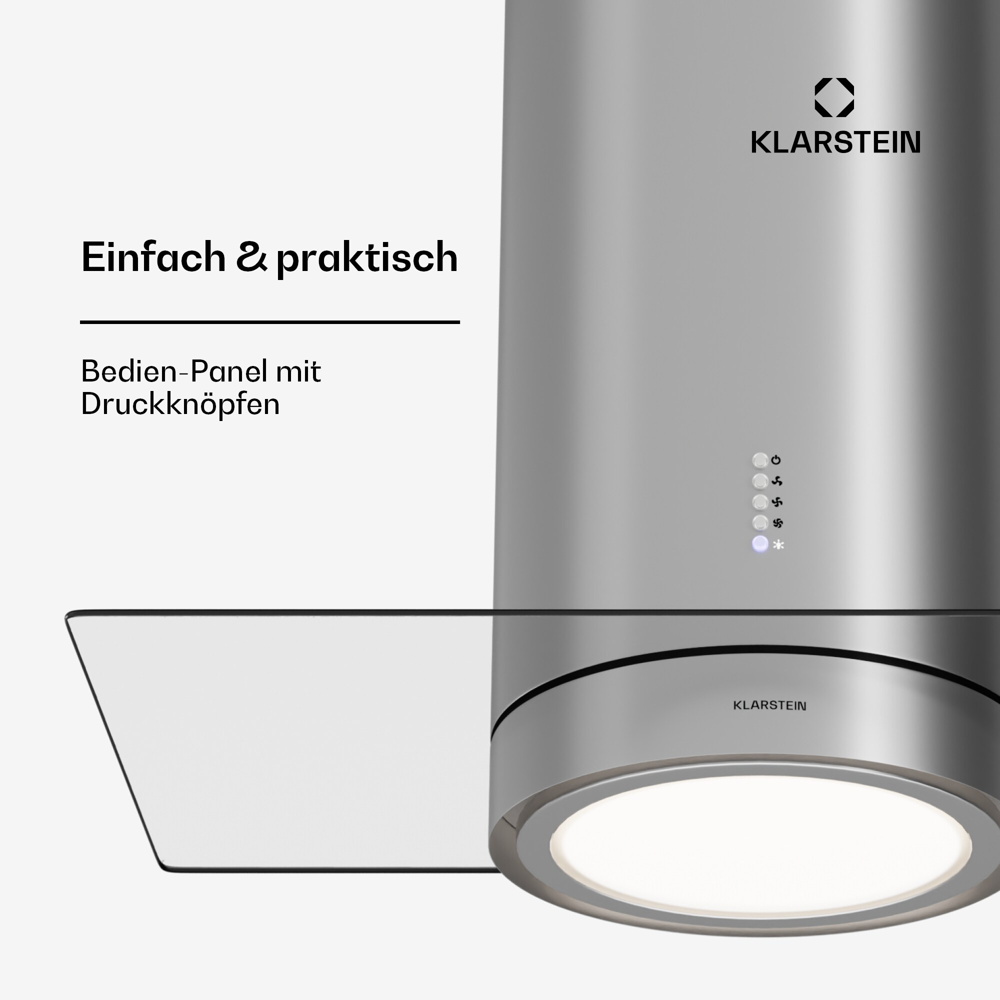 Beretta Premium Inselabzugshaube App Ab-/Umluft 544m³/h LED Aktivkohlefilter Edelstahl