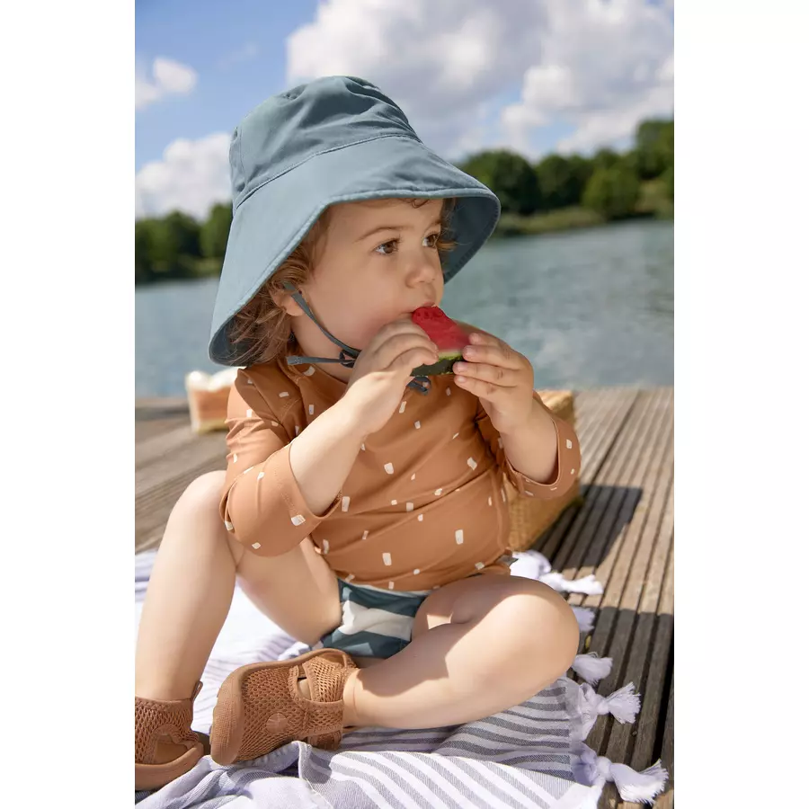 LÄSSIG UV-Langarm-Badeshirt Bricks Karamell