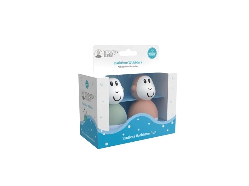 Matchstick Monkey Bathtime Wobblrs grøn/rosa