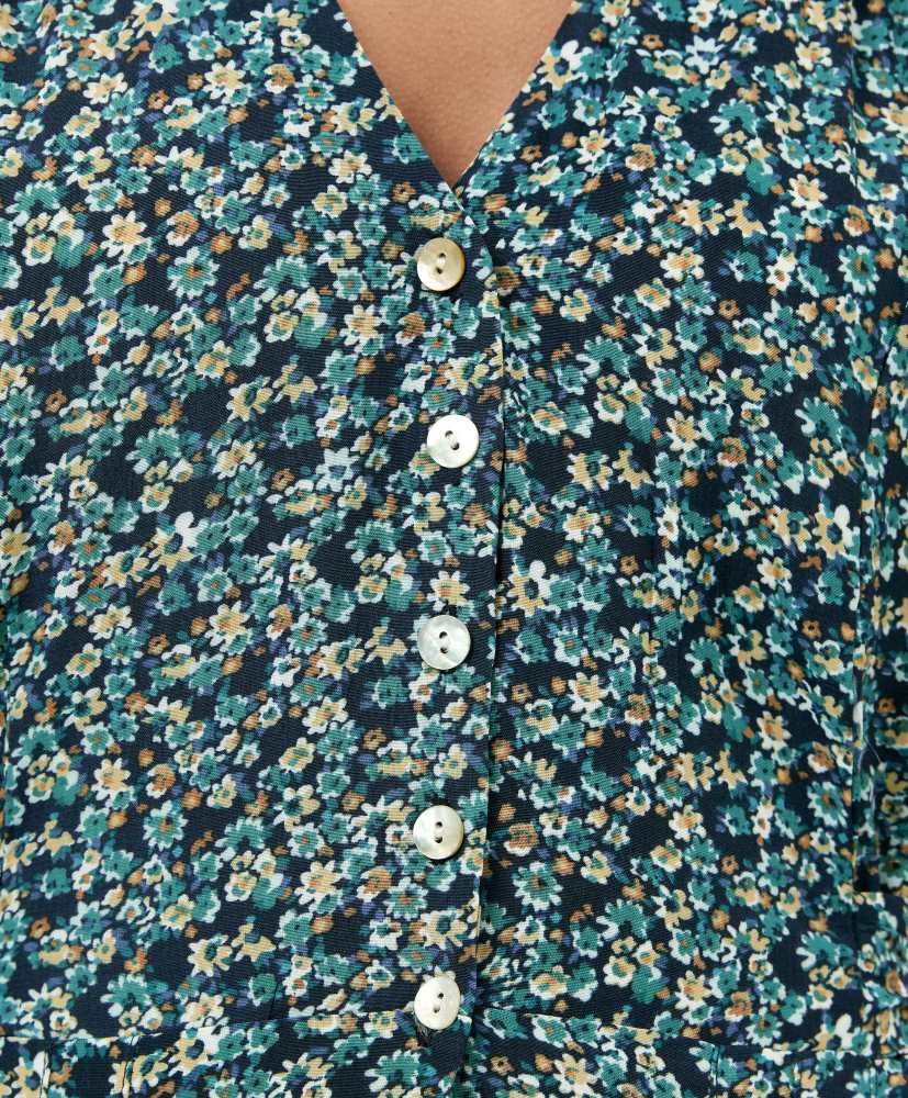 vestido longo floral