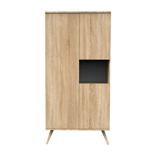 Armoire 1 Grande & 2 Petites Portes SEVENTIES Bois - SAUTHON