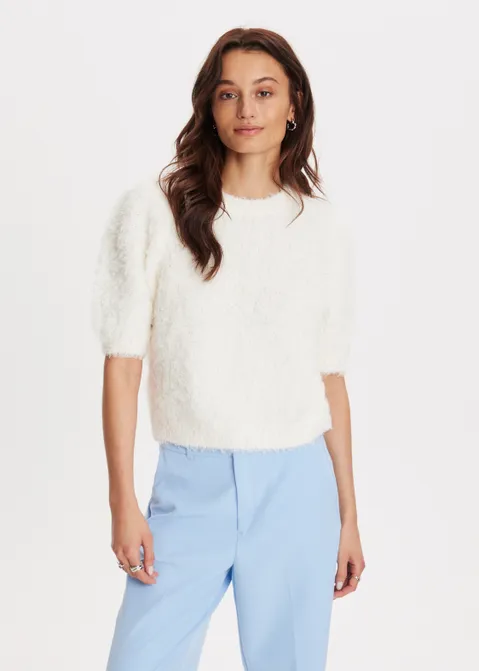 Fluffy trui off-white (WIT.O)