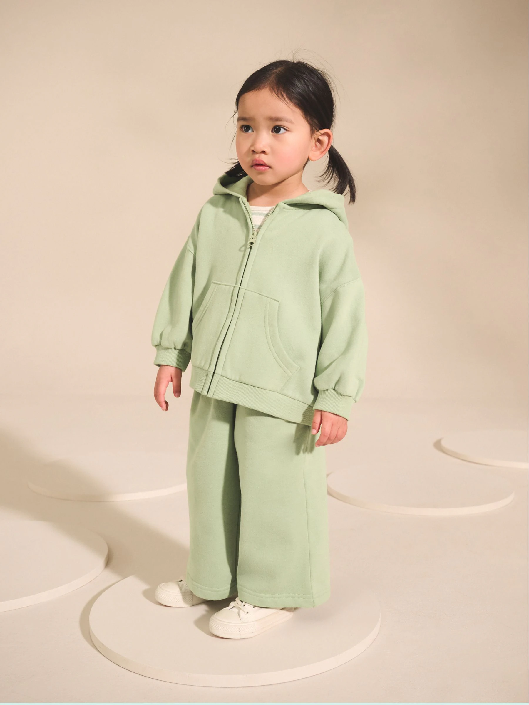Grijs-groen - Hoodie met ritssluiting (3 mnd-7 jr)