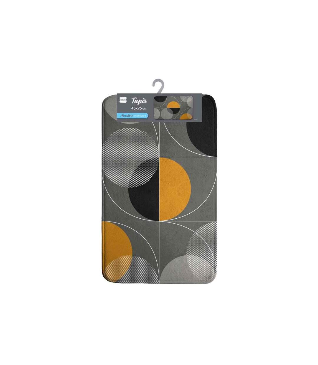 Tapis de Bain Imprimé Color Pop 45x75cm Gris