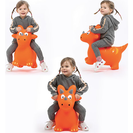LUDI dino som hoppedyr - orange