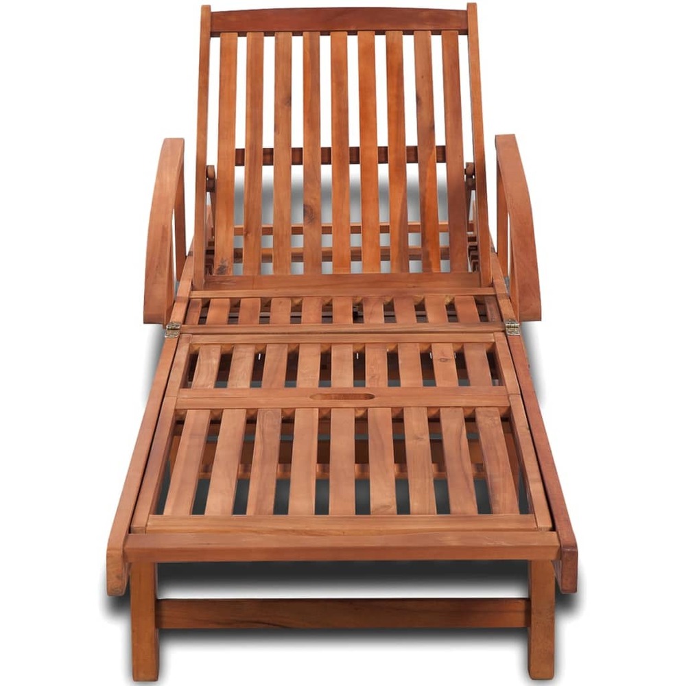 Chaise longue bois d'acacia solide