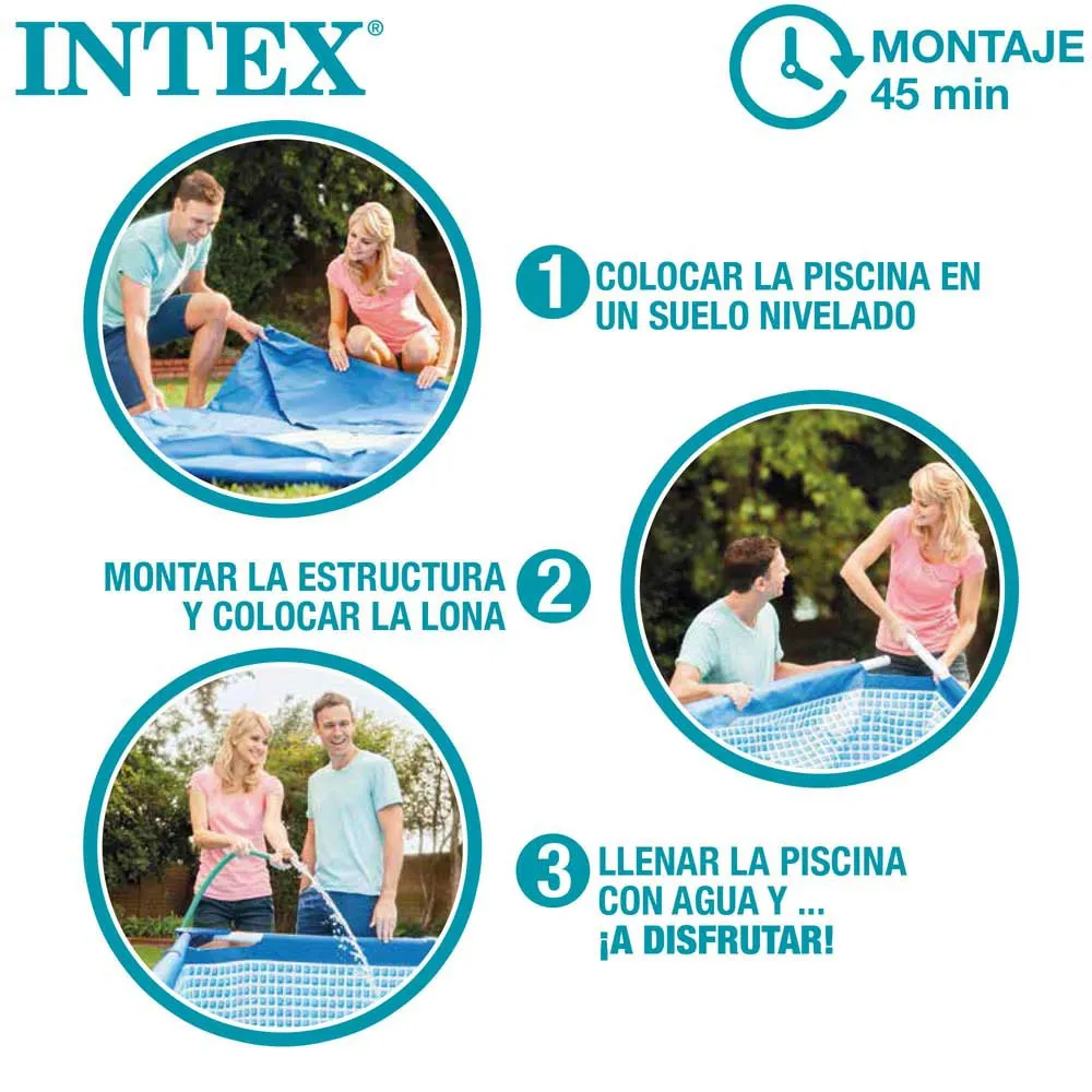 Intex Greywood Prism Premium Ø 457x122 cm Stahl Runder Aufstellpool