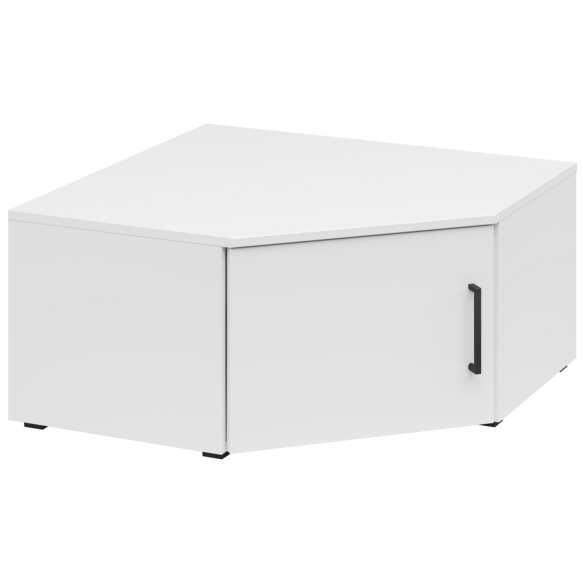 Eck-Aufsatzschrank/Standelement - weiß - 72x72 cm