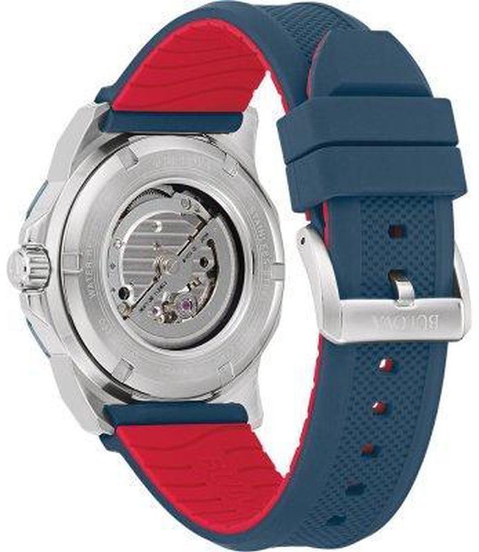 Bulova - Herenhorloge - Blauw - Roestvrij Staal - Mechanisch - 20 Bar Waterdicht