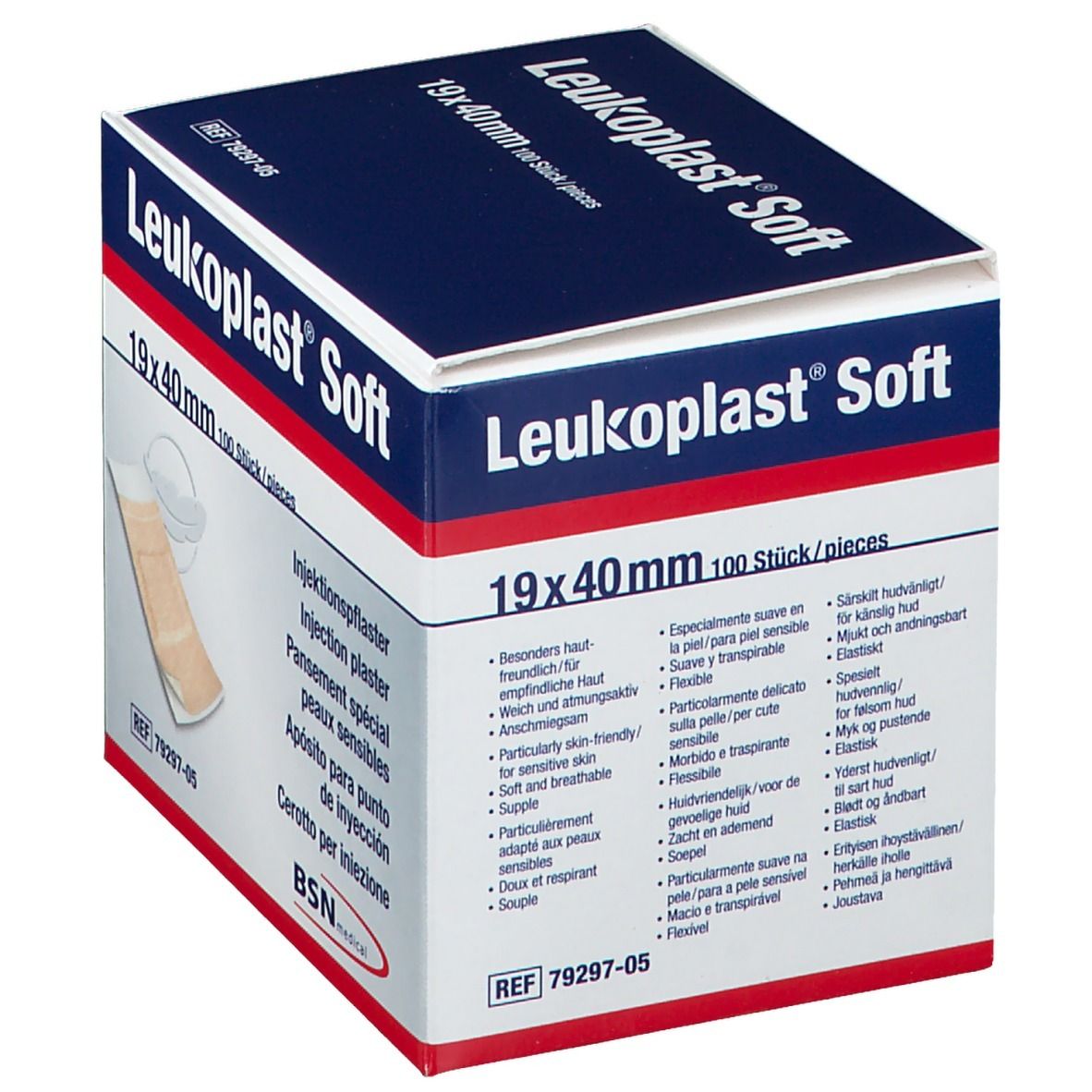 Leukoplast® Soft Injektionspflaster 0,04 m x 1,90 cm