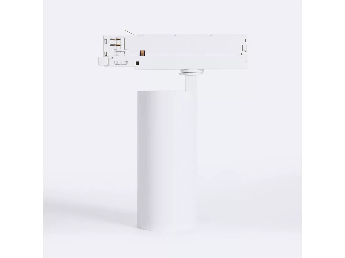 Spot LED sur Rail Triphasé 40W Carlo Blanc 6000K Blanc froid