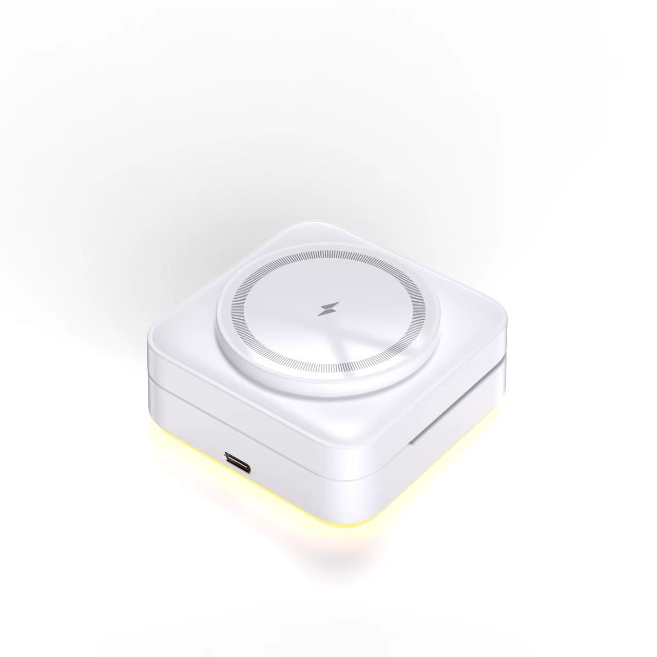 (15W) 3in1 MagSafe Qi Wireless Charger Ladegerät Faltbare Ladestation mit LED Beleuchtung - Weiss