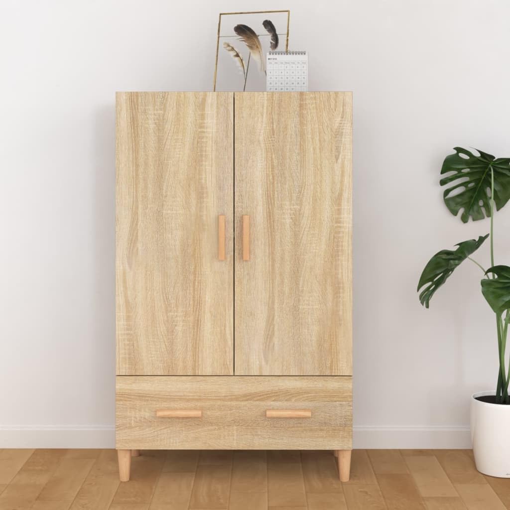 vidaXL Highboard Sideboard Kommode Schrank Anrichte Beistellschrank Mehrzweckschrank Standschrank Wohnzimmer Sonoma-Eiche 70x31x115cm Holzwerkstoff