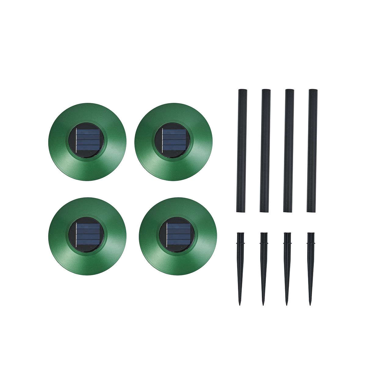 Set van 4 prikspots groen incl. LED IP44 solar - Mushroom