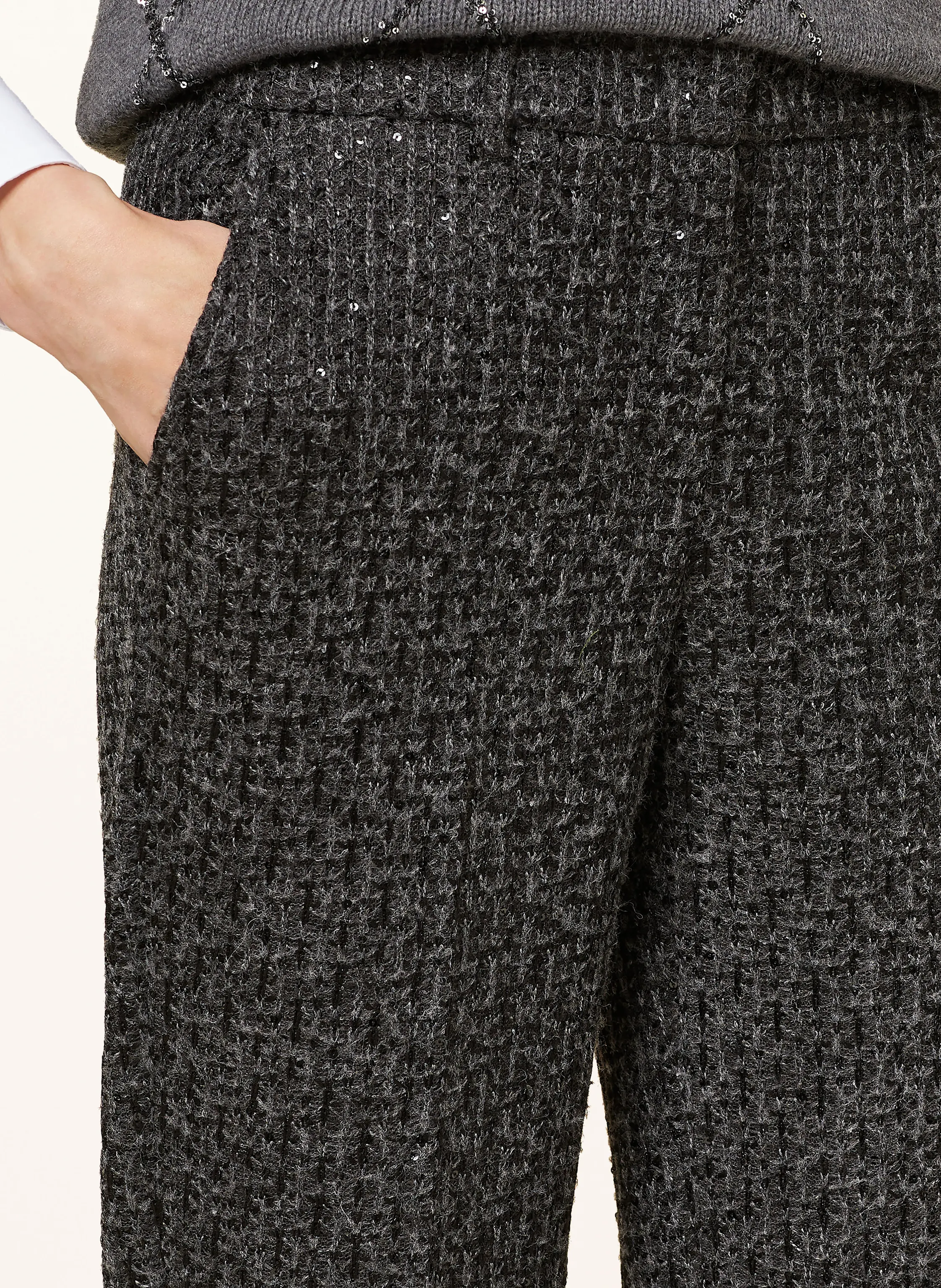 SEDUCTIVE Tweed-Hose MIA mit Pailletten