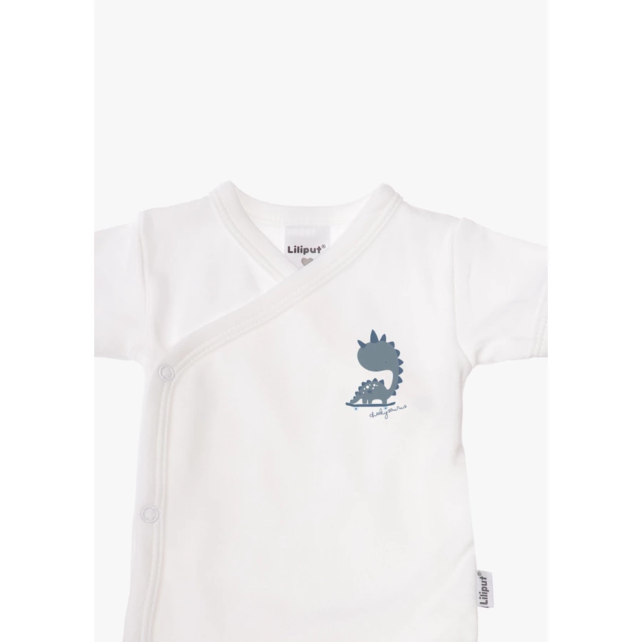 Liliput Kurzarm-Wickelbody 2er-Pack Dino weiß