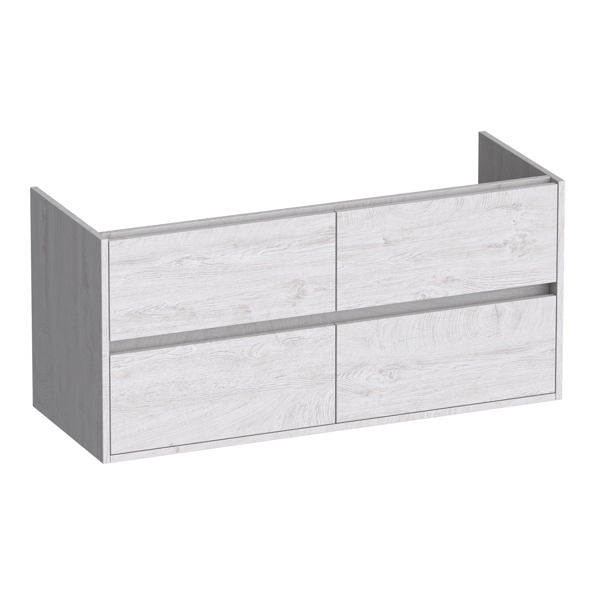 Brauer Adore onderkast 120cm met 4 softclose lades en 2 sifon uitsparingen forest seashell