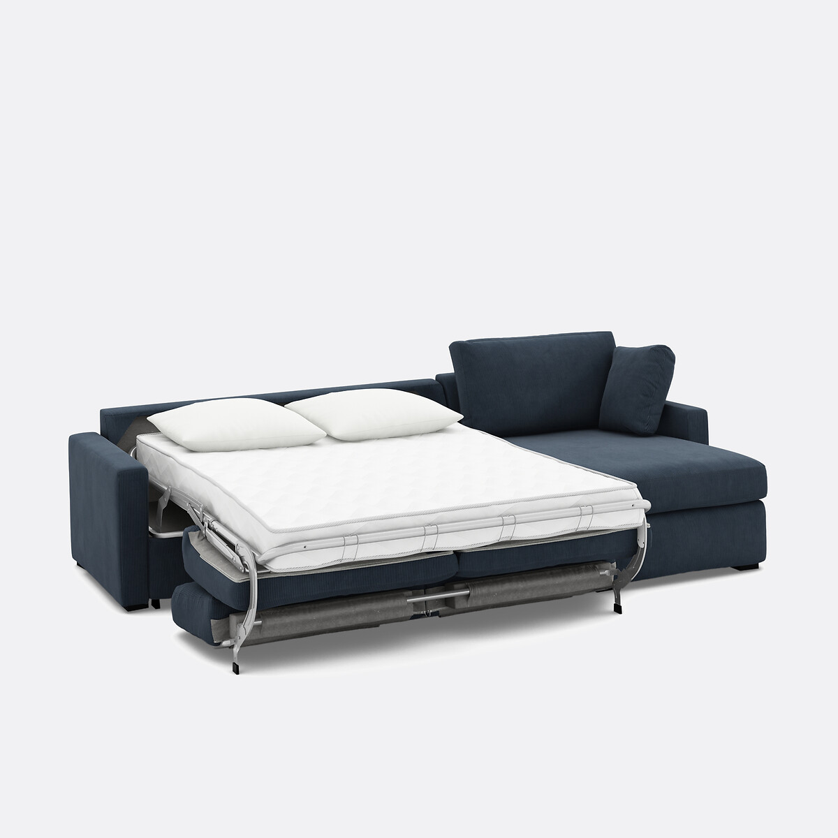 LA REDOUTE INTERIEURS<br>Sofá cama de canto em bombazina fina, Bultex, Timor