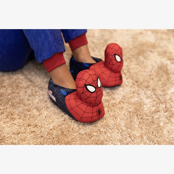 Spiderman kinder pantoffels rood/blauw