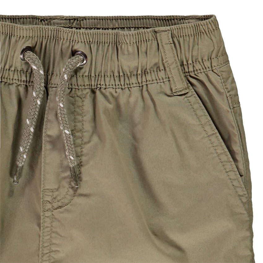 Bermuda court en coton pour enfant garçon - Kaki