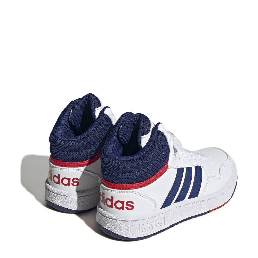adidas Hoops Mid 3.0 sneakers wit/blauw/rood