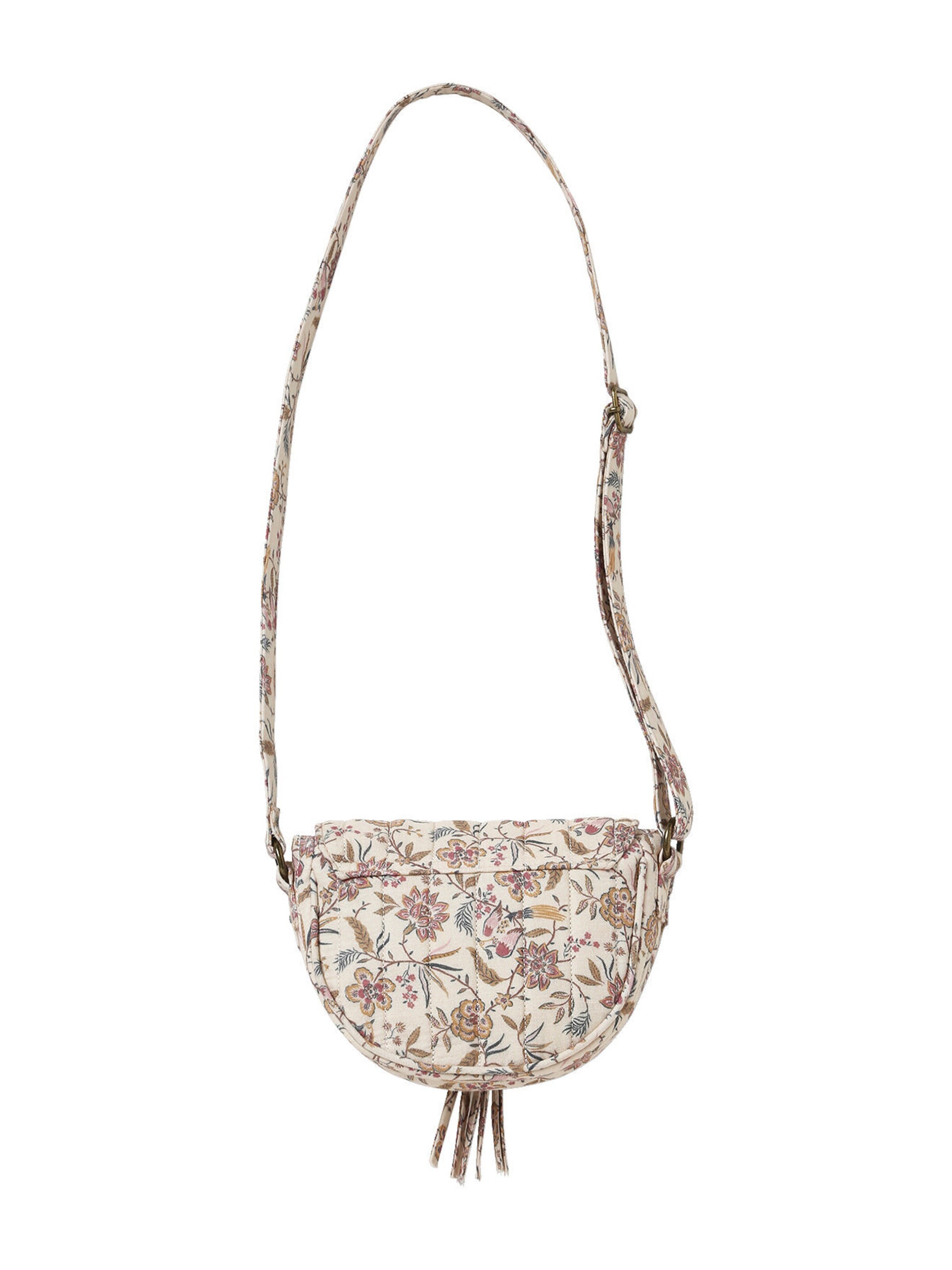 Vertbaudet Mädchen Umhängetasche mit Blumen beige bedruckt