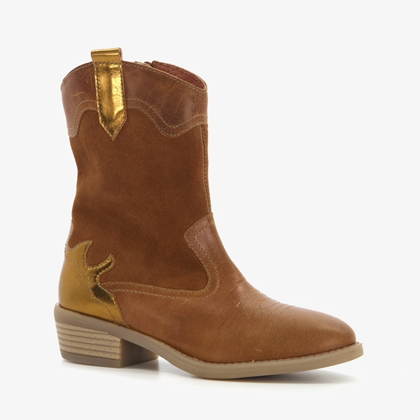 GROOT meisjes western boots cognac