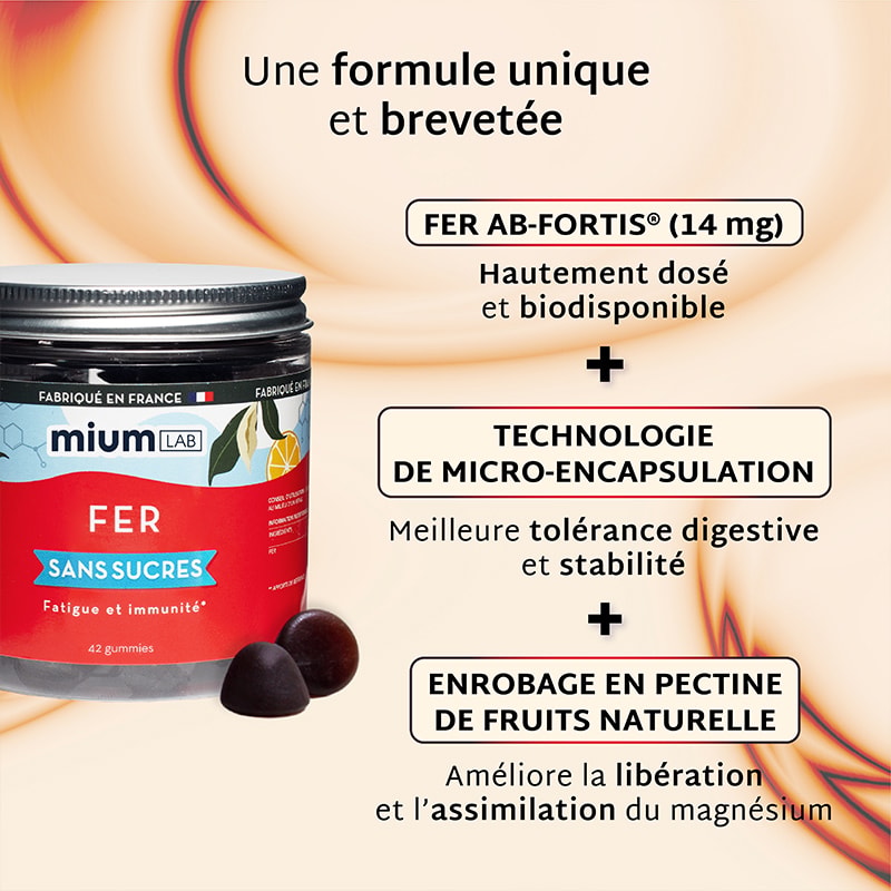 Cure gummies fer - Fatigue & immunité - Fruits rouges & yuzu - Sans sucres - 2 mois