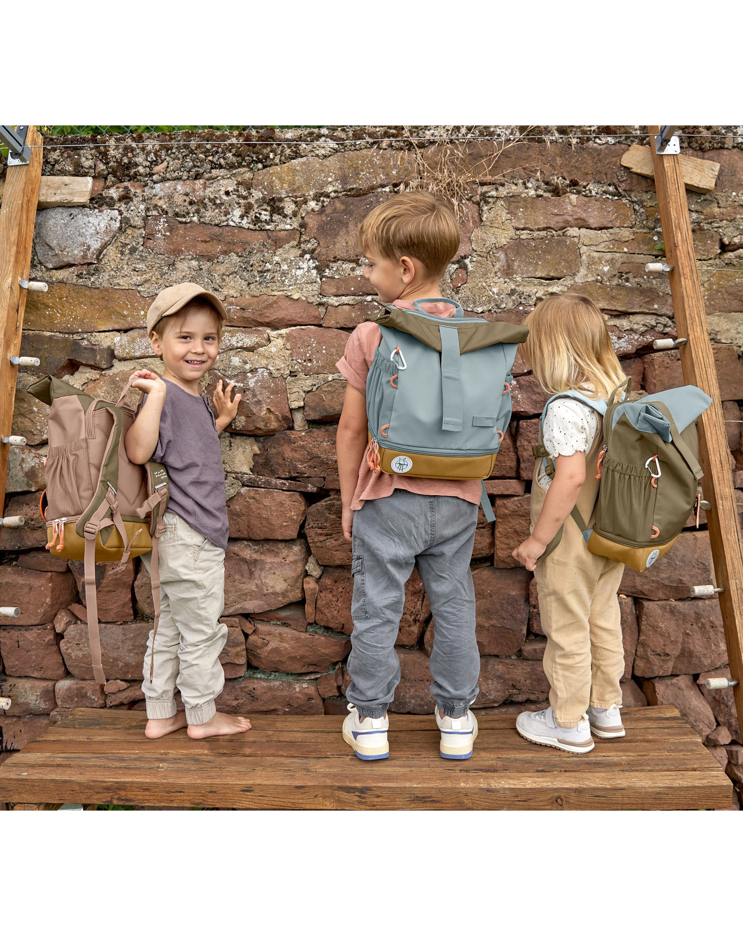 Rolltop-Rucksack NATURE (32,5x23x11) in light blue