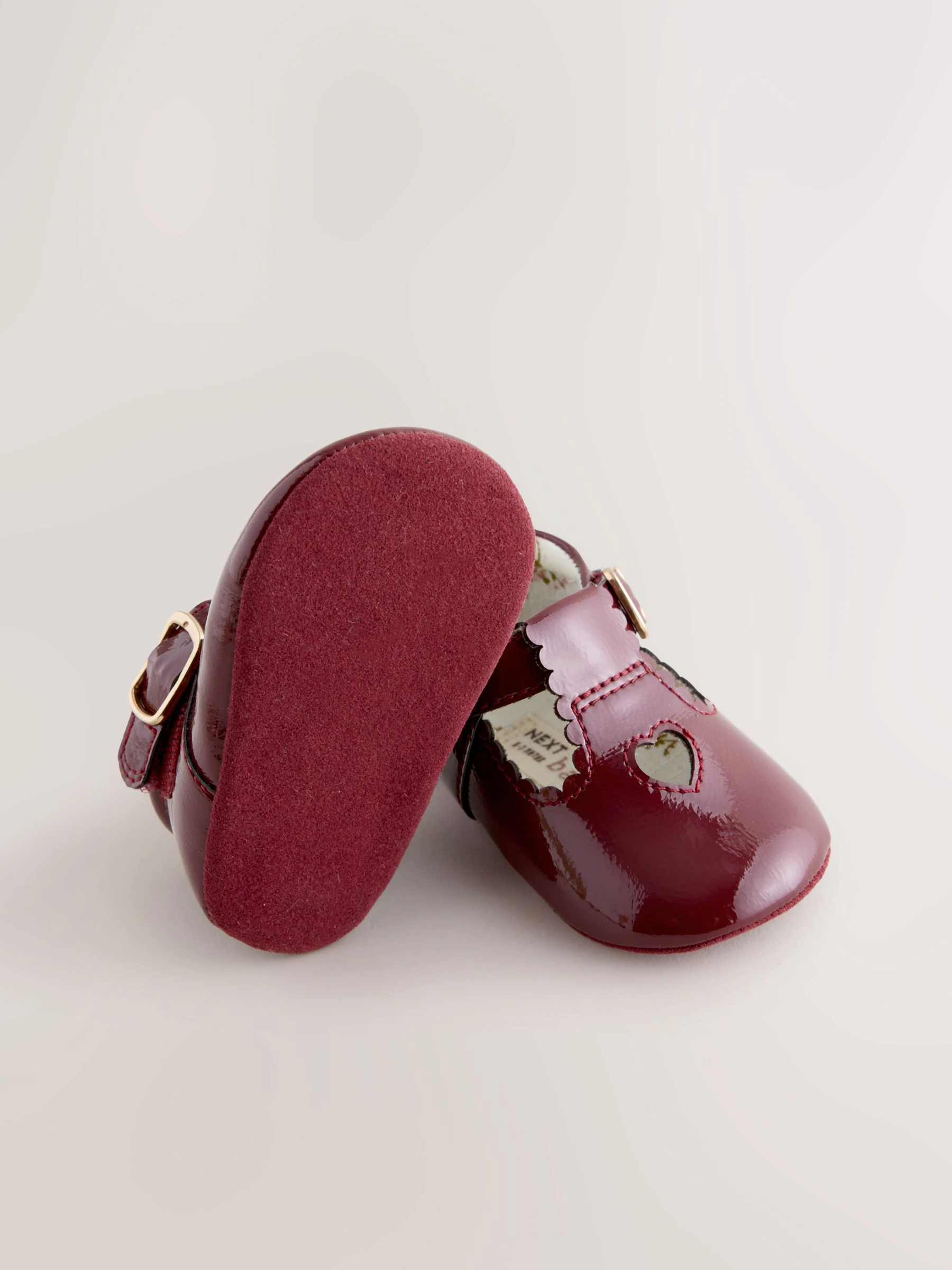 Bordeauxrood - Baby T-bar Schoenen (0-18mnd)