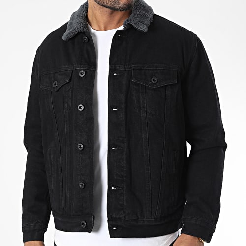 Veste Jean Col Mouton TH37816 Noir